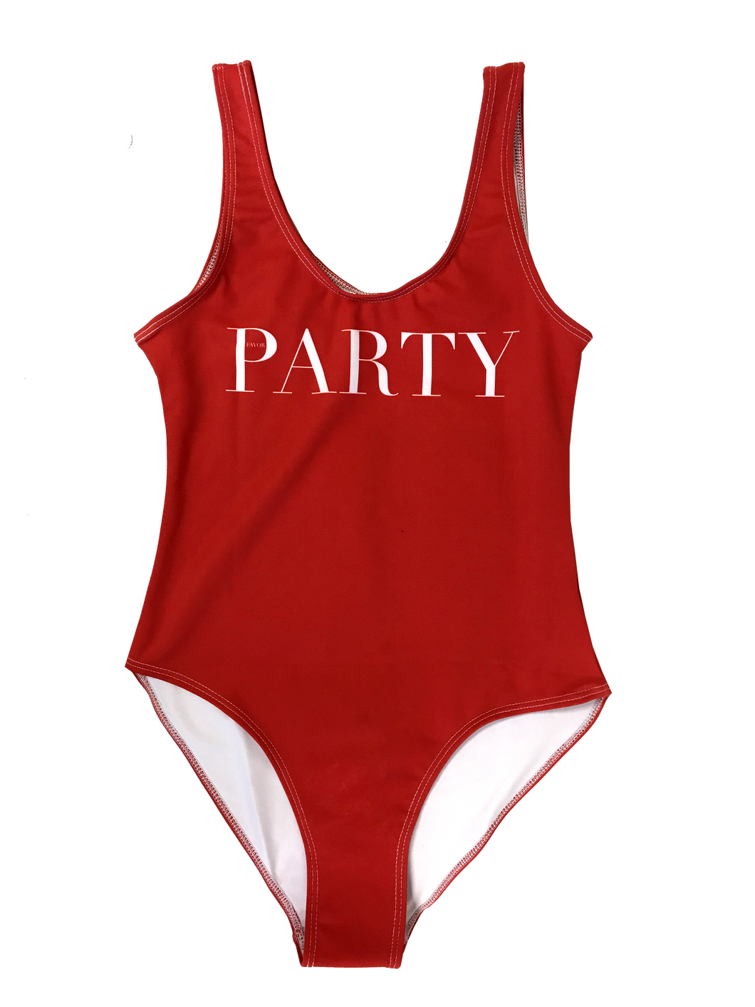 FASHION AF PARTY SWIMSUIT - RED (Standard Cut)