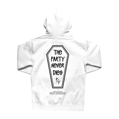 The Party Never Dies Hoodie (WHITE)