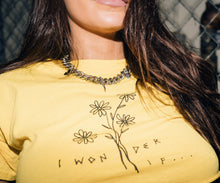 Load image into Gallery viewer, &quot;I WONDER IF&quot; CROP TOP (Yellow)