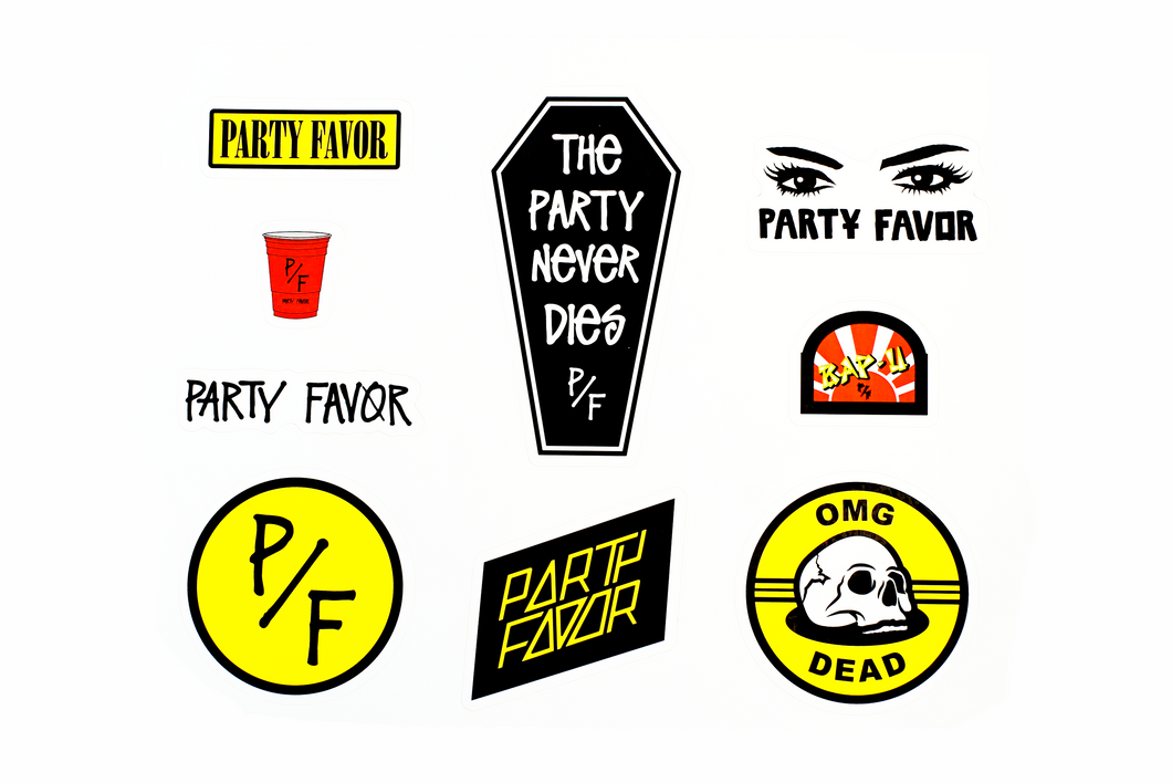 Party Favor Sticker Sheet